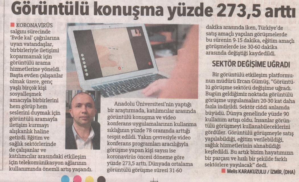 Görüntülü Görüşme Yüzde 273,5 Arttı!