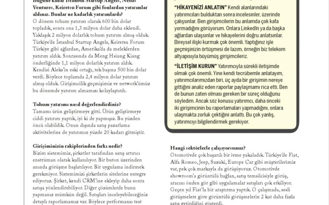 “Oyunu Exit Üzerine Kurduk” – Start Up Dergisi 28 Mayıs 2020