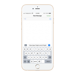 Share your 11Sight link by text message