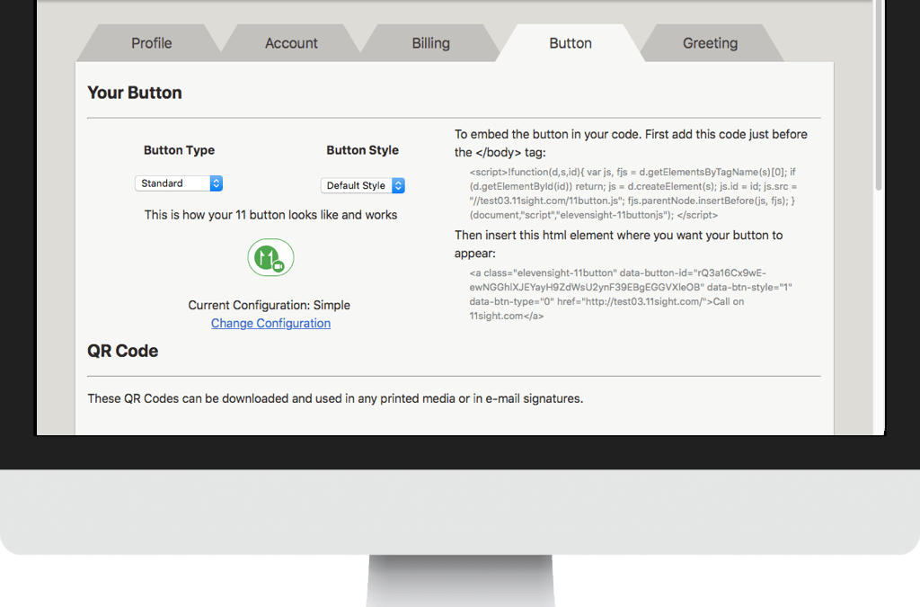 11Sight Button Implementation